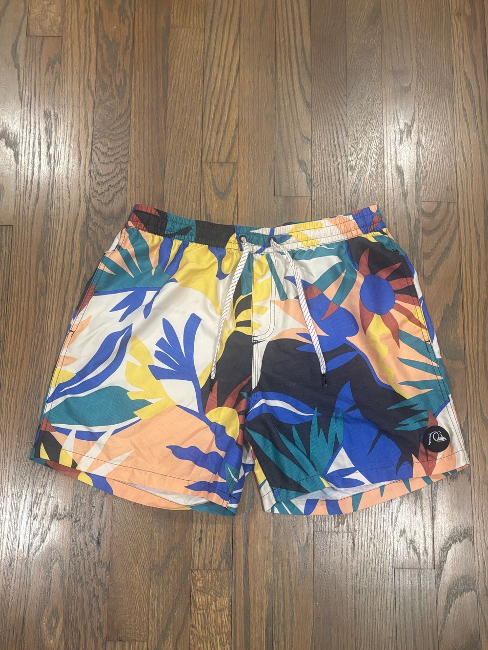 Quiksilver Multicolor Tropical Print Athletic Swim Shorts